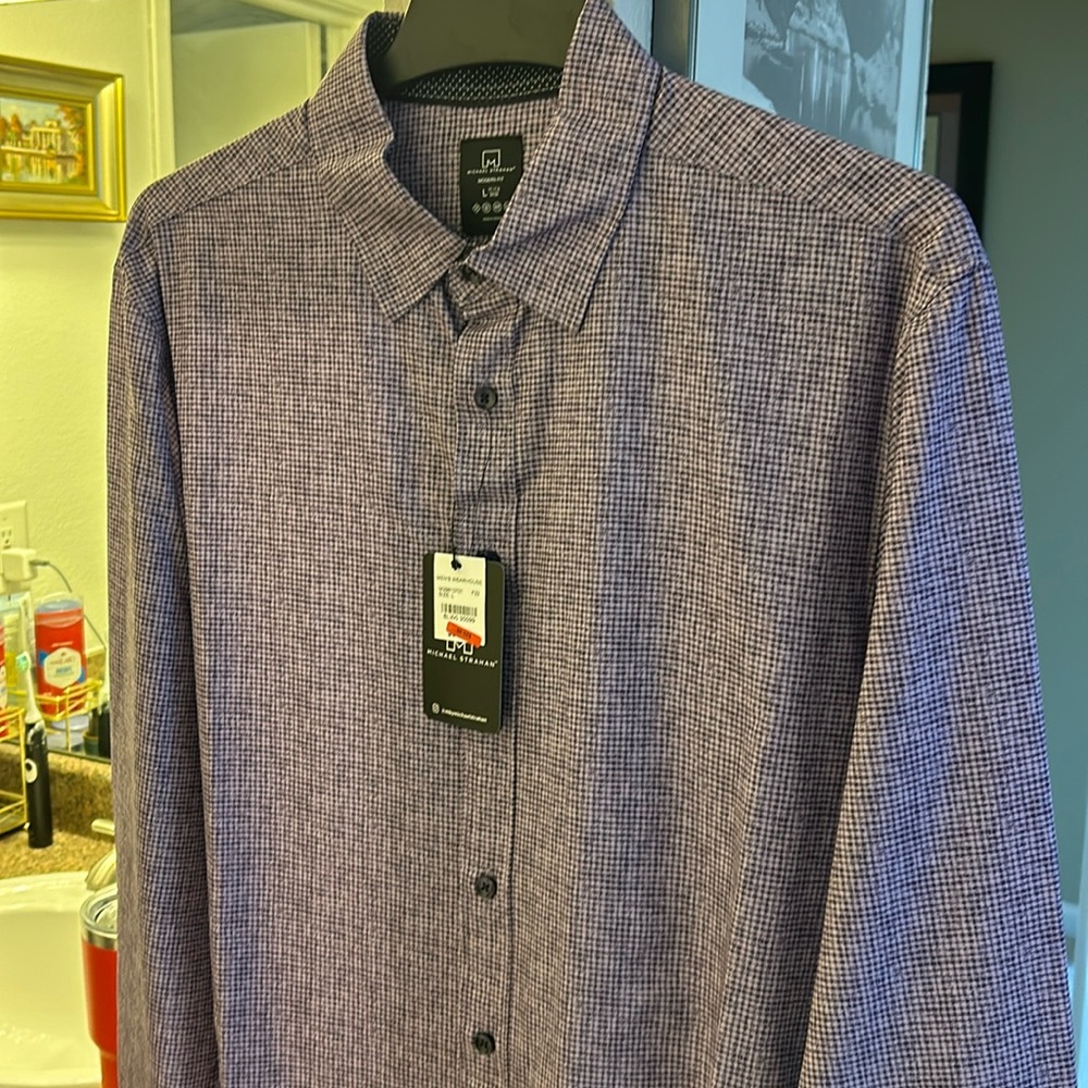 Michael Strahan Long Sleeve Dress Shirt